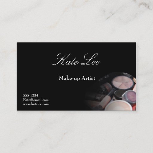 Customizable Make up brush business card
