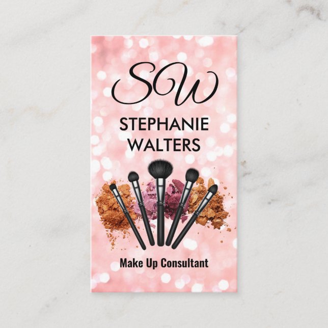 Make Up Brushes and Foundation Business Card (Front)