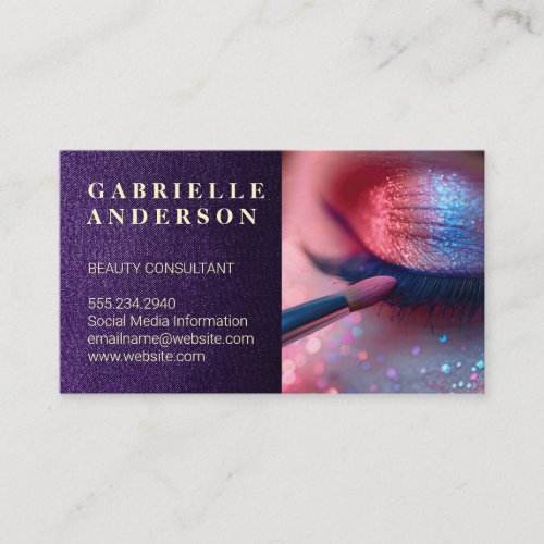 Make Up Brushes | Beauty | Cosmetics | Salon Business Card