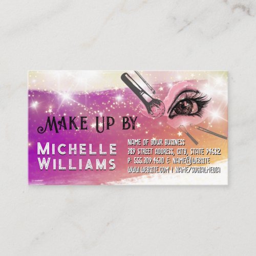Make Up Brushes  Star Dust Shimmer Business Card