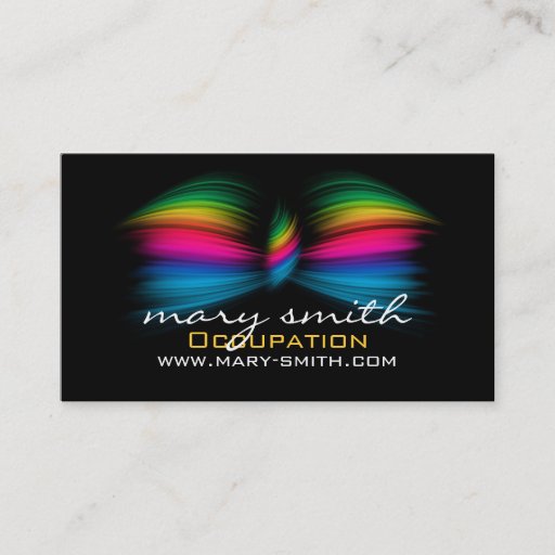 Customizable Make Up Business Abstract Butterfly Bow Business Card Template