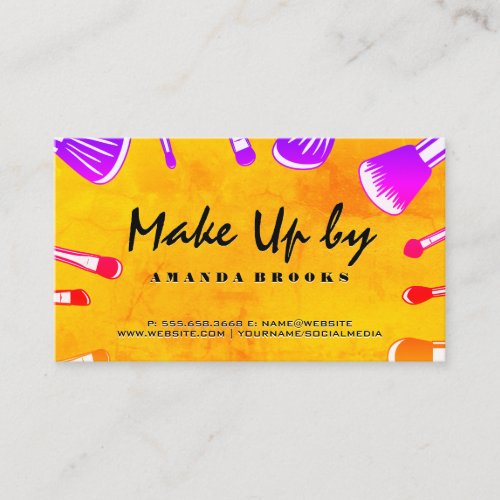 Make up by  Colorful Mua Brushes Business Card