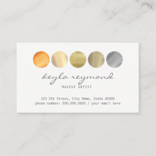 make-up colors palette / makeup artist business card