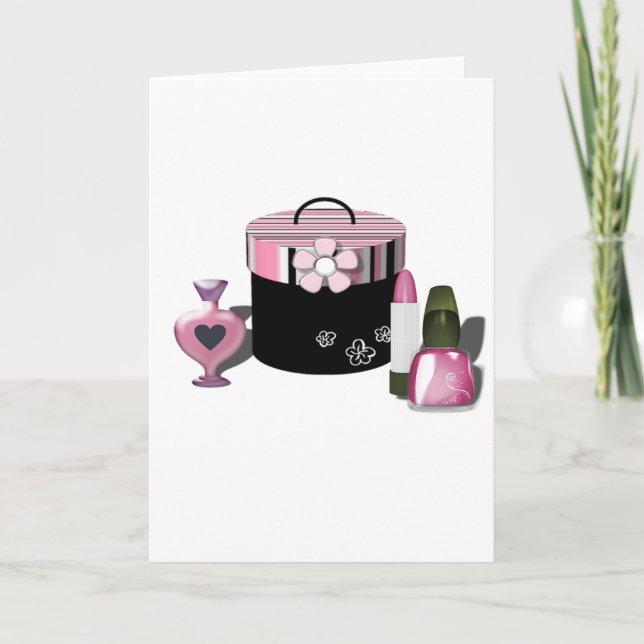 Make Up Cosmetics Girl Card (Front)