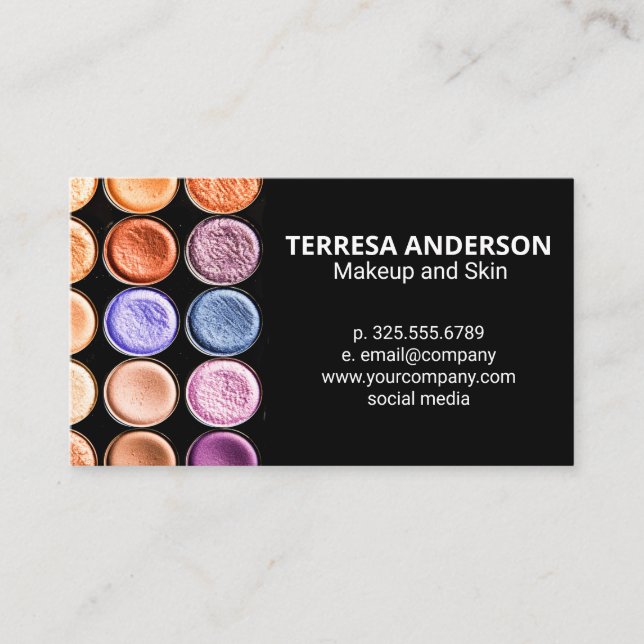 Make Up Foundation Colors Business Card (Front)