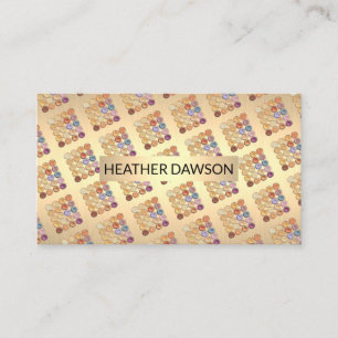 Make Up Foundation Kit Colorful Gold Business Card