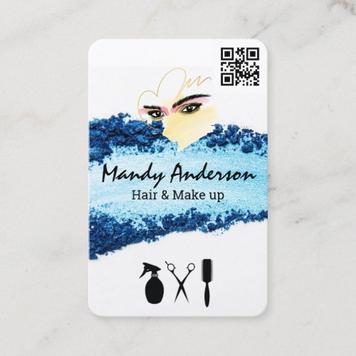 Make Up | Kiss Stain | Hair Care | QR Code  Business Card