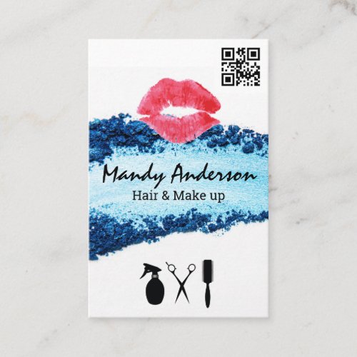 Make Up  Kiss Stain  Hair Tools  QR Code  Business Card