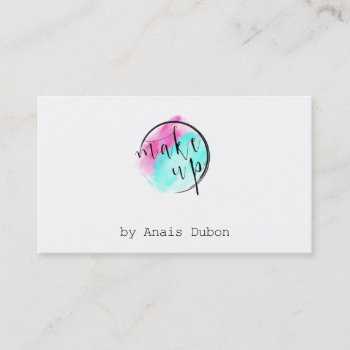 ★ Make Up Logo-modern Calligraphy Design ★ Business Card by laurapapers at Zazzle