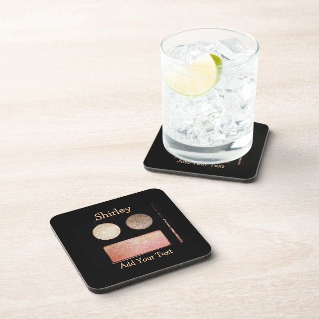 Make-Up Palette-Face by Shirley Taylor Drink Coaster (Right Side)