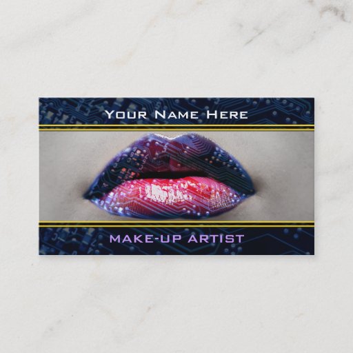 Customizable Make-Up Technology Business Cards