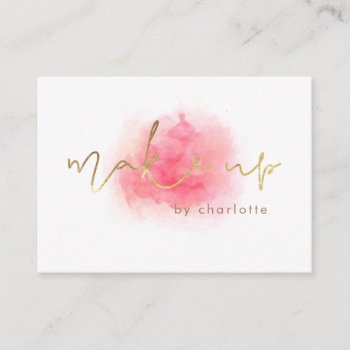 ★ Make Up Watercolour Business Card by laurapapers at Zazzle