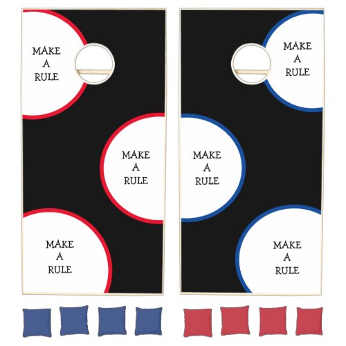 Make up your own Rules Funny Outdoor Cornhole Set
