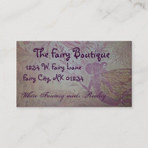 Make ur own fairy card business cards