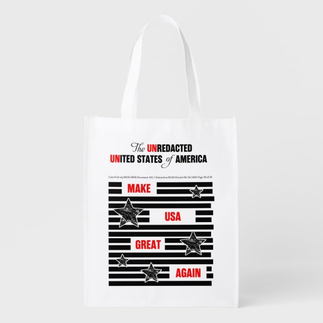 Make USA Great Again Reusable Grocery Bag (Front)