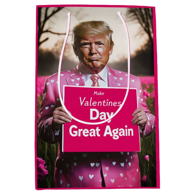 Make Valentine’s Day Great Again Medium Gift Bag (Front)