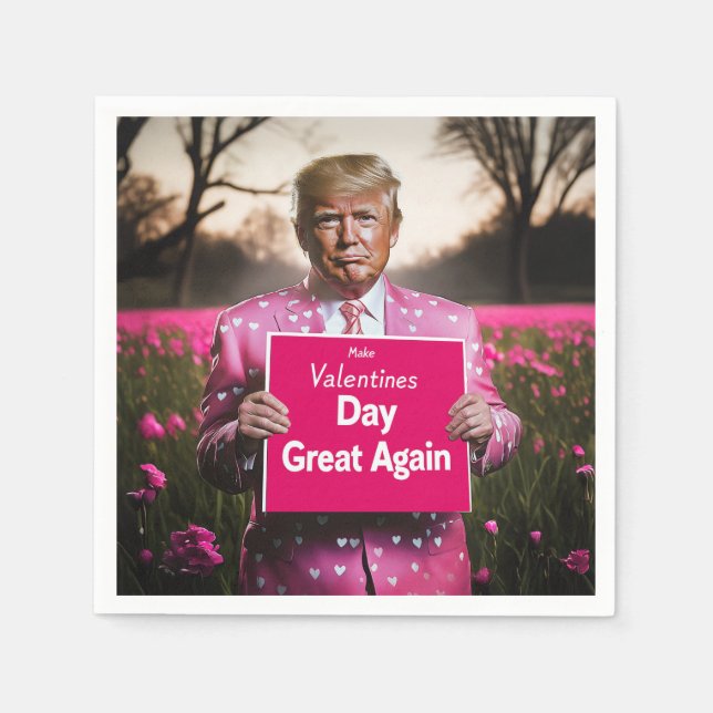 Make Valentine’s Day Great Again Napkins (Front)