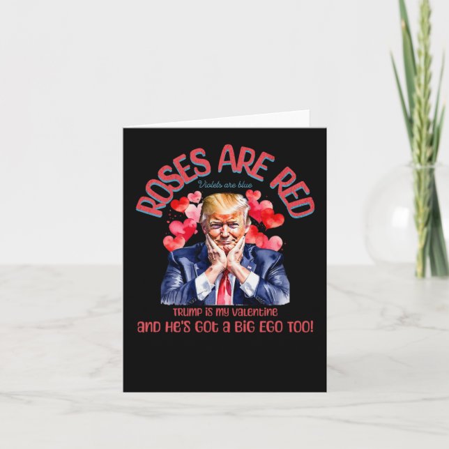 Make Valentines Day Great Again Funny Trump Valent Card (Front)