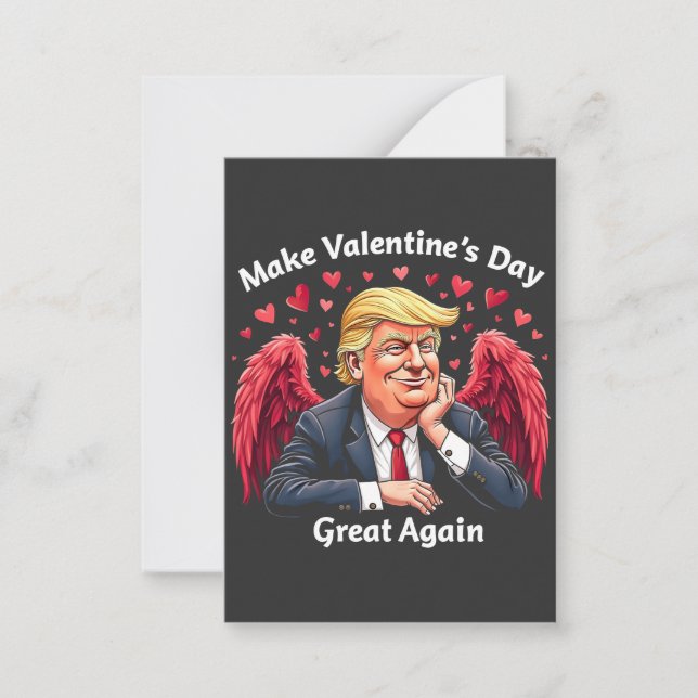 Make Valentine's Day Great Again Trump Lovers  Note Card (Front)