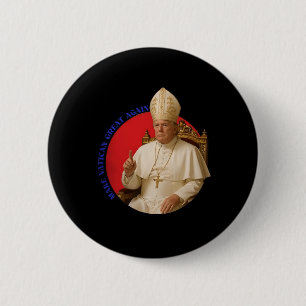 Make Vatican Great Again Funny Pope Trump Retro Ch Button
