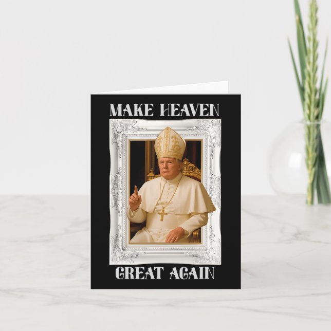 Make Vatican Great Again Funny Pope Trump Retro Ch Card (Front)