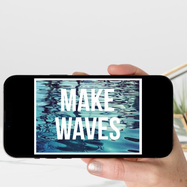 Make Waves Blank Note Card (Front Digital)