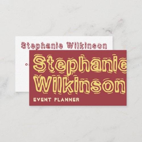 Make Waves Typography Business Card