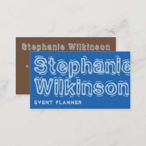 Make Waves Typography Business Card