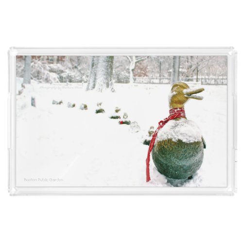 Make Way for Ducklings_winterBoston Public Garden Acrylic Tray