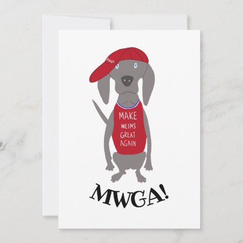 Make Weims Great Again MWGA Weimaraner Dog Card