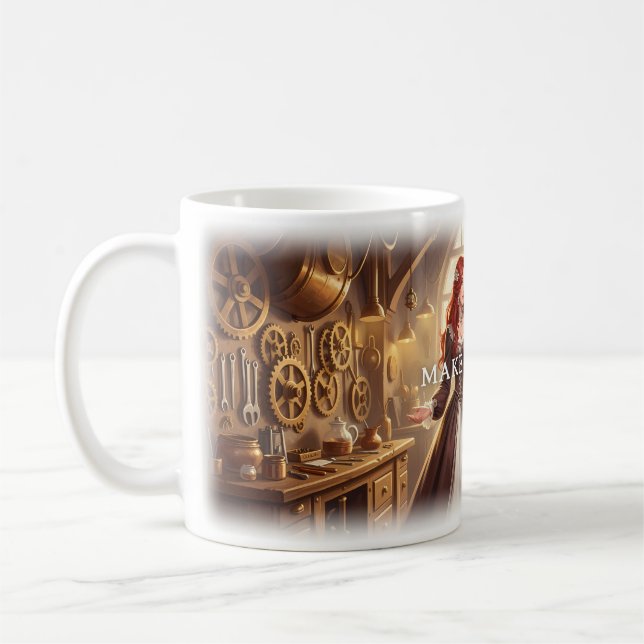 ⚙️ Make Wonder Steampunk Workshop Mug (Left)