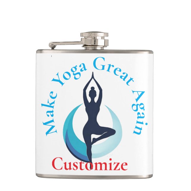 Make Yoga Great Again Thunder_Cove Flask (Front)