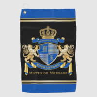 Make Your Blue Coat of Arms Monogram Crown Emblem