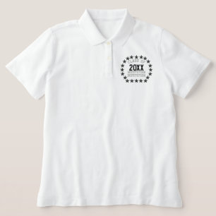 Make your Class Of Your Year Stars Embroidered Embroidered Polo Shirt