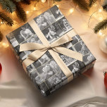 Make Your Color Photo into Black and White Collage Wrapping Paper<br><div class="desc">Create your own custom, personalized, unique, one-of-a-kind, vintage look style, stylish, trendy, chic, elegant faux gold script typography, premium quality, six black and white photo collage gift wrap wrapping paper. To personalize, simply add 6 of your favorite family / couple / kids / baby / pets / wedding photos (they...</div>