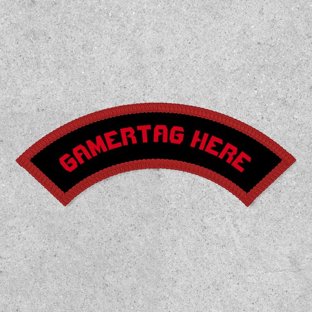 Make your Custom Gamer Tag Rocker Patch (Front)