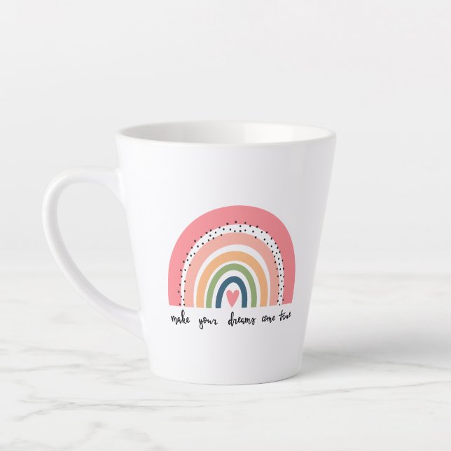 Make Your Dreams Come True Rainbow Latte Mug (Left)
