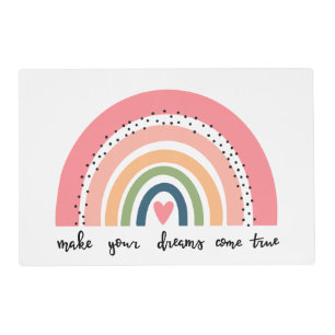 Make Your Dreams Come True Rainbow Placemat
