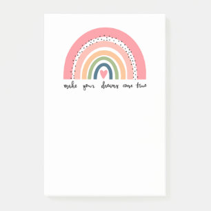 Make Your Dreams Come True Rainbow Post-it Notes