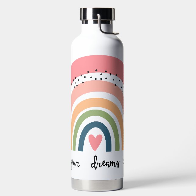 Make Your Dreams Come True Rainbow Water Bottle (Left)