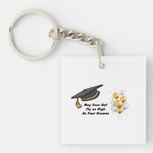 Make Your Hat Fly for a graduate Keychain