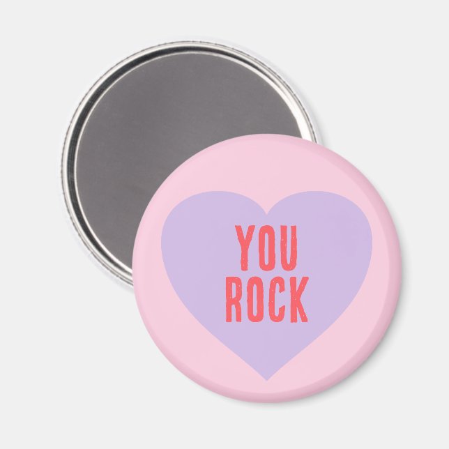 Make your Heart Valentine Saying U R Sweet Magnet (Front/Back)