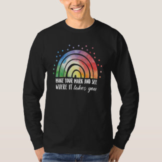 Make Your Mark And See Watercolor Rainbow Dot Day T-Shirt