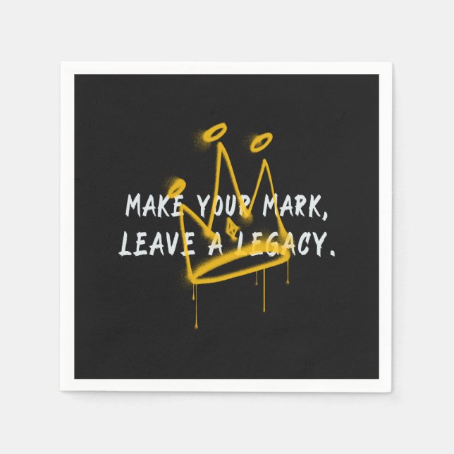 Make Your Mark Graffiti Crown Napkins (Front)