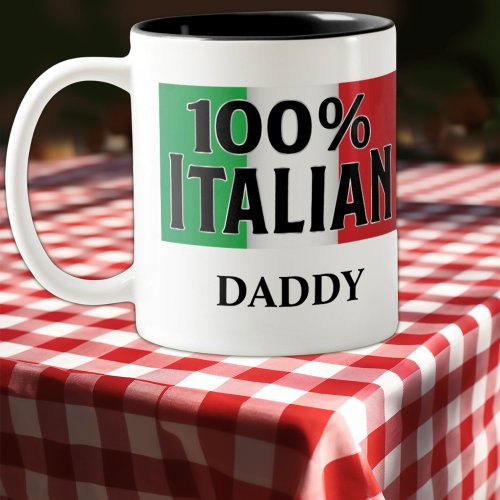 Make Your Own 100 Italian Flag of Italy  Two_Tone Coffee Mug