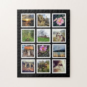 Make Your Own 12 Instagram Photo Collage Jigsaw Puzzle by PartyHearty at Zazzle