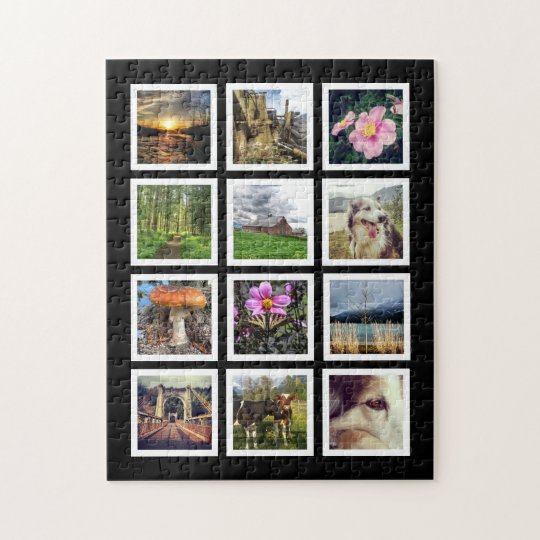 Make Your Own 12 Instagram Photo Collage Jigsaw Puzzle ...