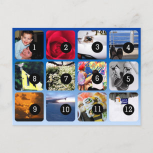 Make your own 12 photos mailing postcard