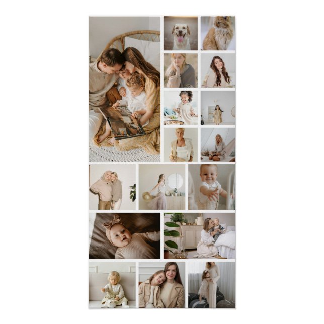 Make Your Own 17 Photo Template Custom Made Poster (Front)