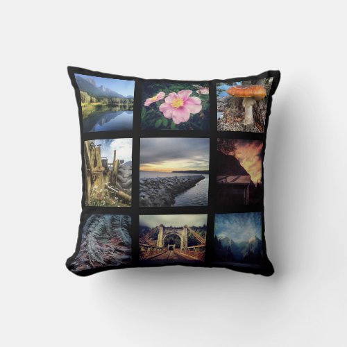Make Your Own 18 Instagram Photo Collage Throw Pillow